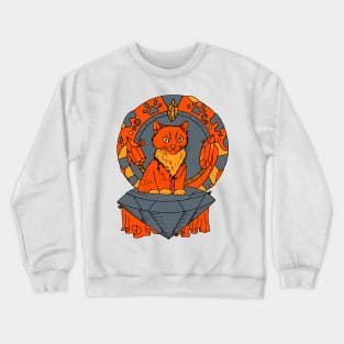 Orangrey 7 Cats and Ancient Stones Crewneck Sweatshirt